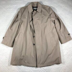 London Fog Jacket Coat‎ Mens Size L Reg Tan w/ removeable lining